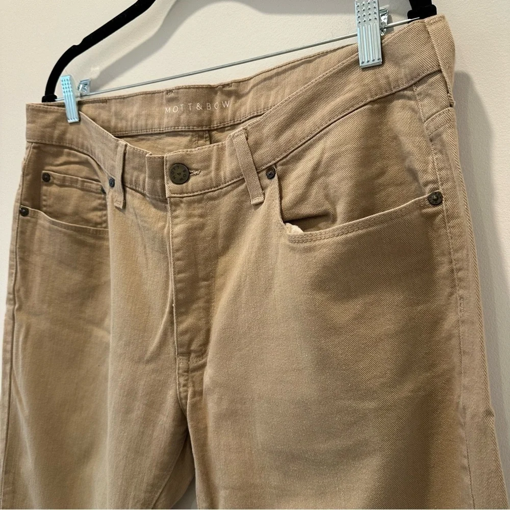 Mott & Bow Men’s Jeans Mercer Khaki Pants Twill Stretch Denim Business Size 36